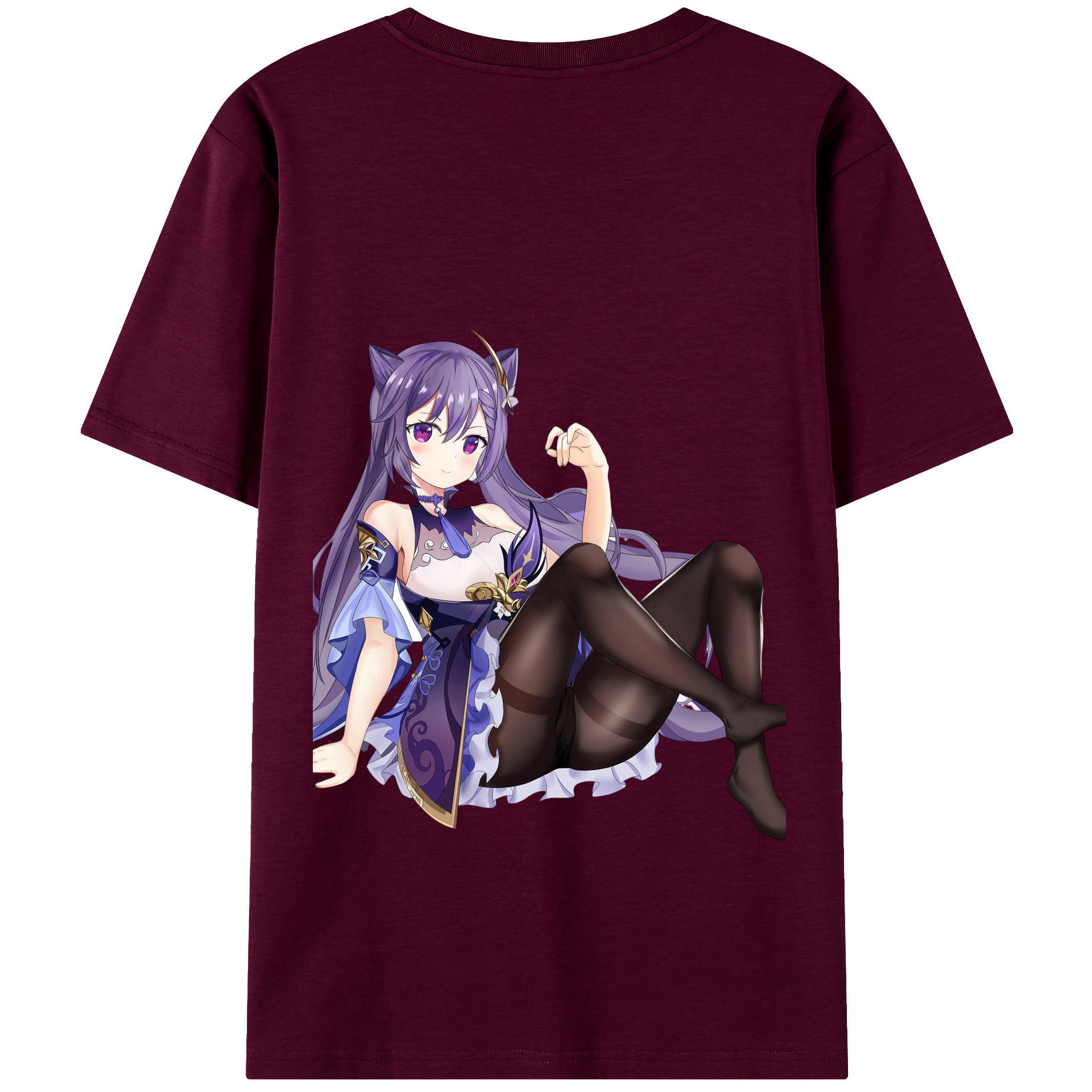 げんし神 刻晴 こくせい genshin Kokusei レディース半袖Tシャツ(バックプリント)